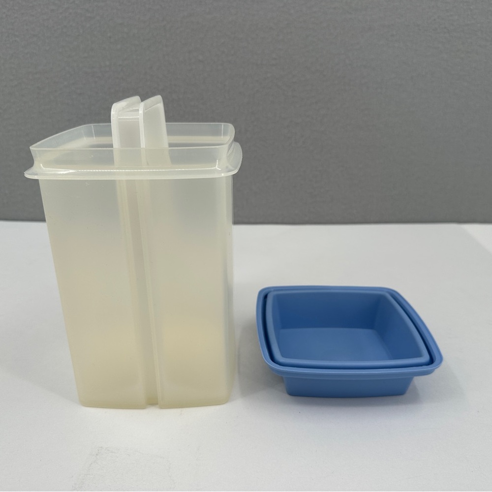Vintage Tupperware 3 Pc Pickle Keeper Blue Lid 1560-3 1562-4 1561-6 Pick-a-Deli - Picture 7 of 13